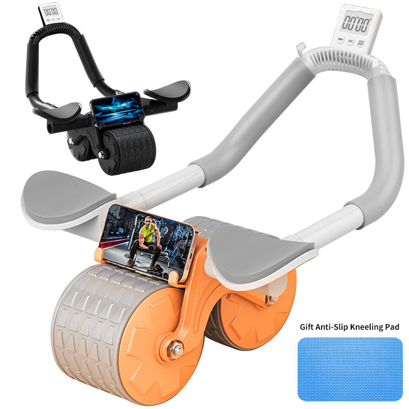Ab Roller Wheel，with Timer Automatic Rebound Abdominal Wheel，Elbow Support Abs Roller Wheel Core Exercise Equipment